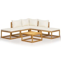  6 Piece Garden Lounge Set with Cushions Solid Acacia Wood