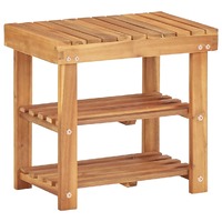  Shoe Rack 50x32x45 cm Solid Acacia Wood