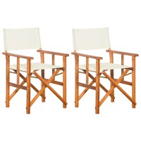  Director&#39;s Chairs 2 pcs Solid Acacia Wood