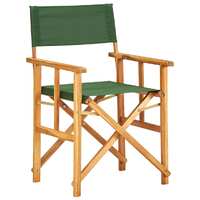  Director&#39;s Chair Solid Acacia Wood Green