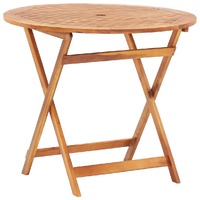  Folding Garden Table 90x75 cm Solid Acacia Wood