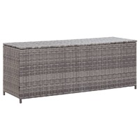  Garden Storage Box Grey 150x50x60 cm Poly Rattan