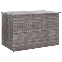  Garden Storage Box Grey 150x100x100 cm Poly Rattan
