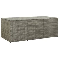  Garden Storage Box Poly Rattan 180x90x70 cm Grey