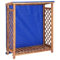  Firewood Storage Shed 105x38x115 cm Solid Acacia Wood