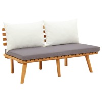  Garden Bench with Cushions 115 cm Solid Acacia Wood