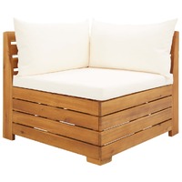  Sectional Corner Sofa 1 pc with Cushions Solid Acacia Wood