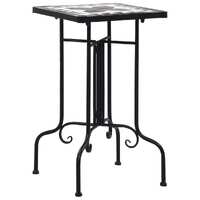  Mosaic Side Table Black and White Ceramic
