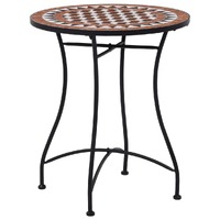  Mosaic Bistro Table Brown 60cm Ceramic