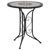  Mosaic Bistro Table Grey 61cm Ceramic