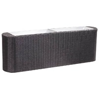  Garden Raised Bed 120x24x40 cm Poly Rattan Black