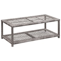  Shoe Bench Grey 80x40x30 cm Poly Rattan