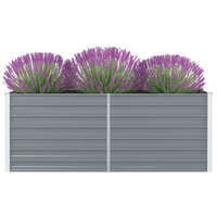  Raised Garden Bed 160x80x45 cm Galvanised Steel Grey