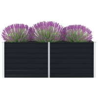 Raised Garden Bed 160x80x45 cm Galvanised Steel Anthracite