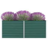  Raised Garden Bed 160x80x45 cm Galvanised Steel Green