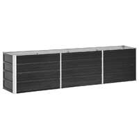  Garden Raised Bed Galvanised Steel 240x40x45 cm Anthracite
