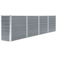  Raised Garden Bed 320x40x77 cm Galvanised Steel Grey