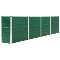  Raised Garden Bed 320x40x77 cm Galvanised Steel Green