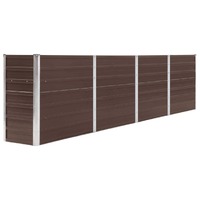  Raised Garden Bed 320x40x77 cm Galvanised Steel Brown