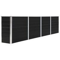  Raised Garden Bed 320x40x77 cm Galvanised Steel Anthracite