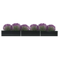  Garden Raised Bed Galvanised Steel 480x80x45 cm Anthracite