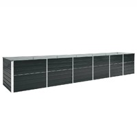  Garden Raised Bed Galvanised Steel 480x80x77 cm Anthracite