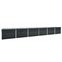  Garden Raised Bed Galvanised Steel 600x80x77 cm Anthracite
