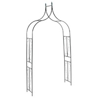  Garden Arch Dark Green 120x38x258 cm Iron
