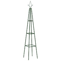  Garden Climbing Plant Racks 2 pcs Dark Green 35x35x195 cm Iron