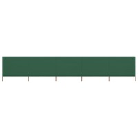  5-panel Wind Screen Fabric 600x160 cm Green