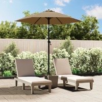  Garden Parasol Taupe 200x224 cm Aluminium