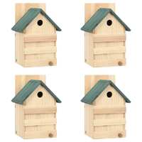  Bird Houses 4 pcs 23x19x33 cm Firwood