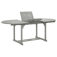  Garden Table Grey 200x100x75 cm Solid Acacia Wood