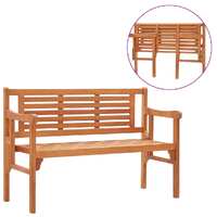  Foldable Garden Bench 120 cm Solid Eucalyptus Wood