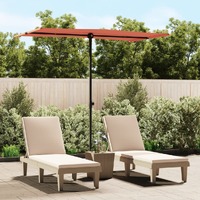 Garden Parasol with Aluminium Pole 180x110 cm Terracotta