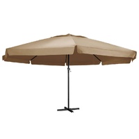  Garden Parasol with Aluminium Pole 600 cm Taupe