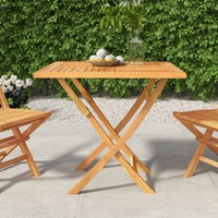  Folding Garden Table 85x85x76 cm Solid Teak Wood