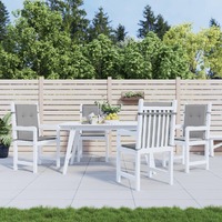  Garden Lowback Chair Cushions 4 pcs Grey Oxford Fabric