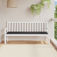  Garden Bench Cushion Black 180x50x3 cm Oxford Fabric