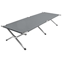  Camping Bed 210x80x48 cm XXL Grey