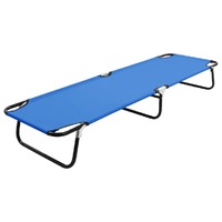  Folding Sun Lounger Blue Steel