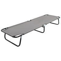  Folding Sun Lounger Grey Steel