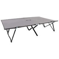  Two Person Folding Sun Lounger Grey Steel