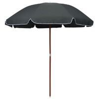 Garden Parasol with Steel Pole 240 cm Anthracite