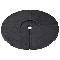  Umbrella Base Fan-shaped 4 pcs Black