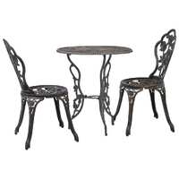  3 Piece Bistro Set Cast Aluminium