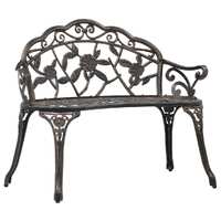  Bistro Bench 100cm Bronze Cast Aluminium