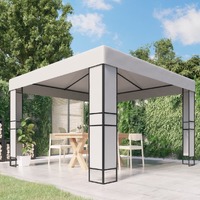  Gazebo with Double Roof 3x3 m White