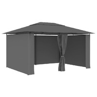  Garden Marquee with Curtains 4x3 m Anthracite