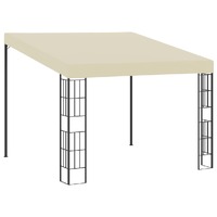  Wall-mounted Gazebo 3x3 m Cream Fabric